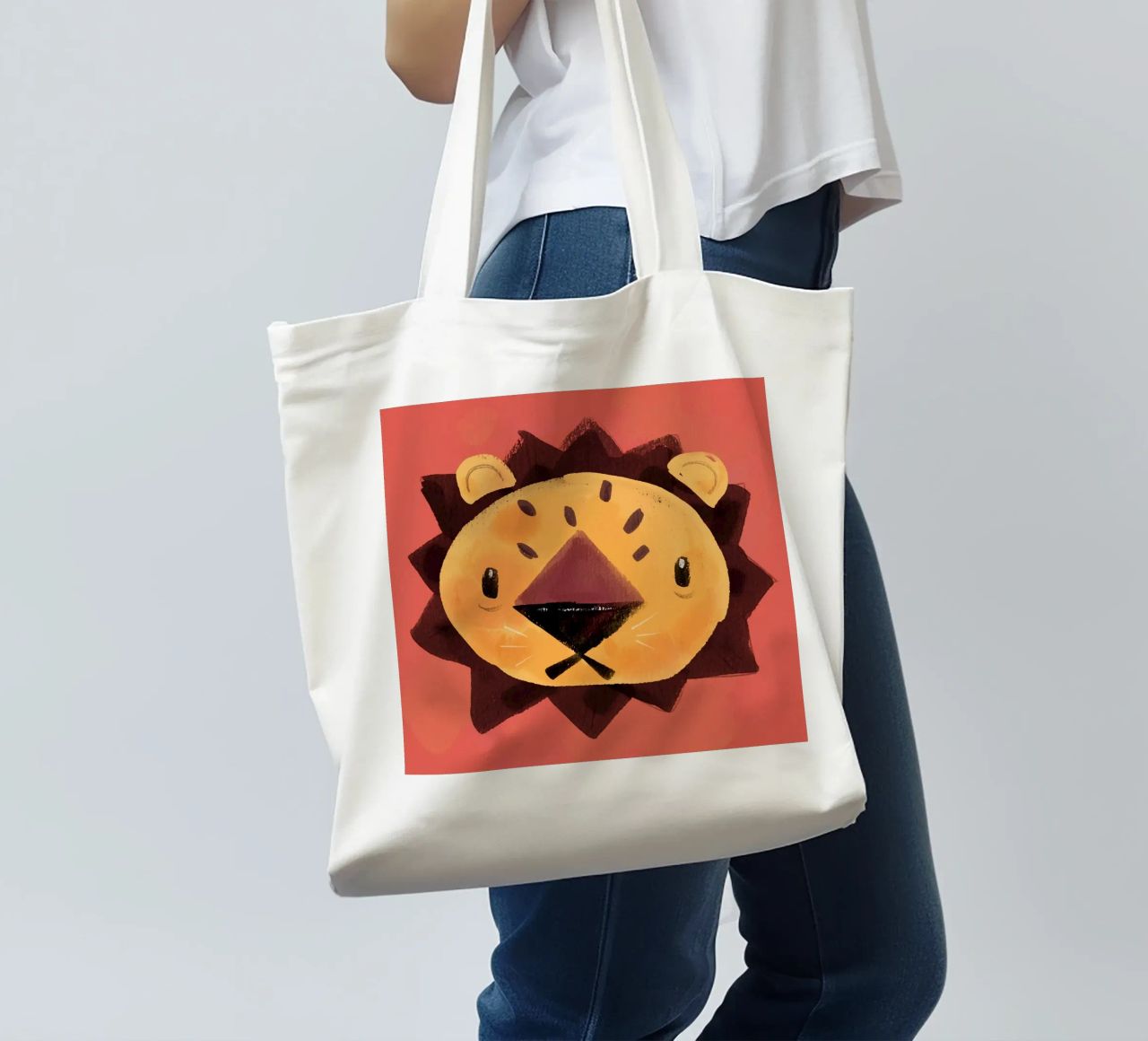 Petit lion tote bag de Johannes Lott Illustration