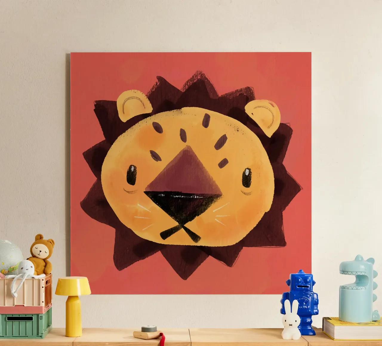 Piccolo leone plexiglass da Johannes Lott Illustration