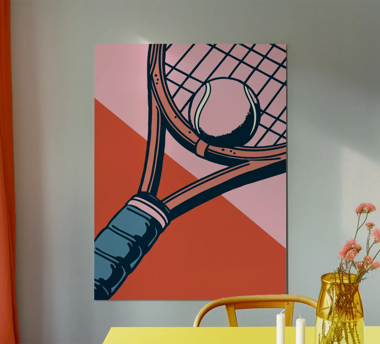 Racchetta da tennis poster con telaio in legno da SPORTS ONLY