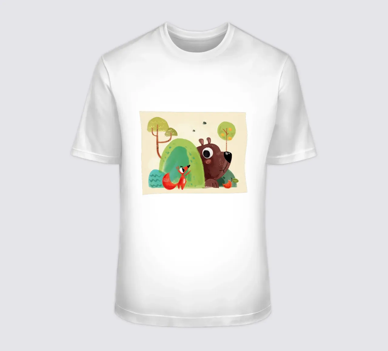 Volpe e orso t-shirt da Johannes Lott Illustration