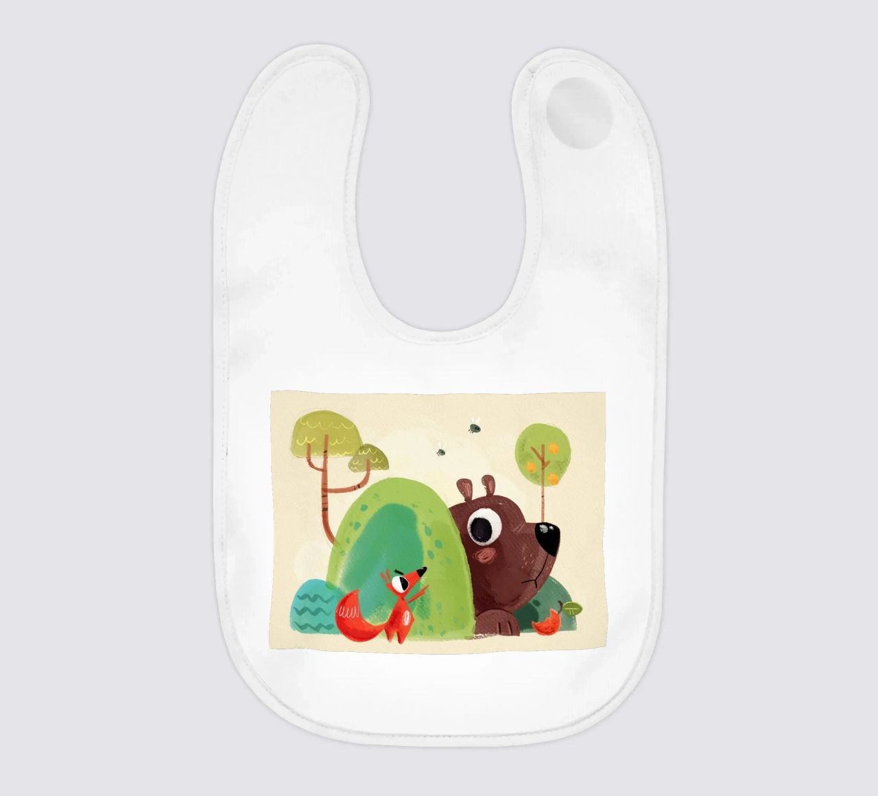 Volpe e orso bavaglino da Johannes Lott Illustration