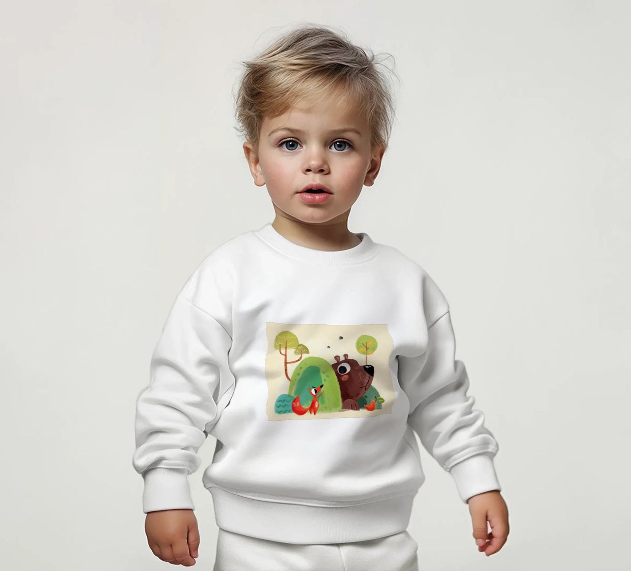 Volpe e orso felpa neonato da Johannes Lott Illustration