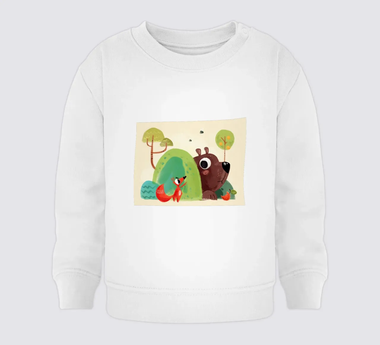 Volpe e orso felpa neonato da Johannes Lott Illustration