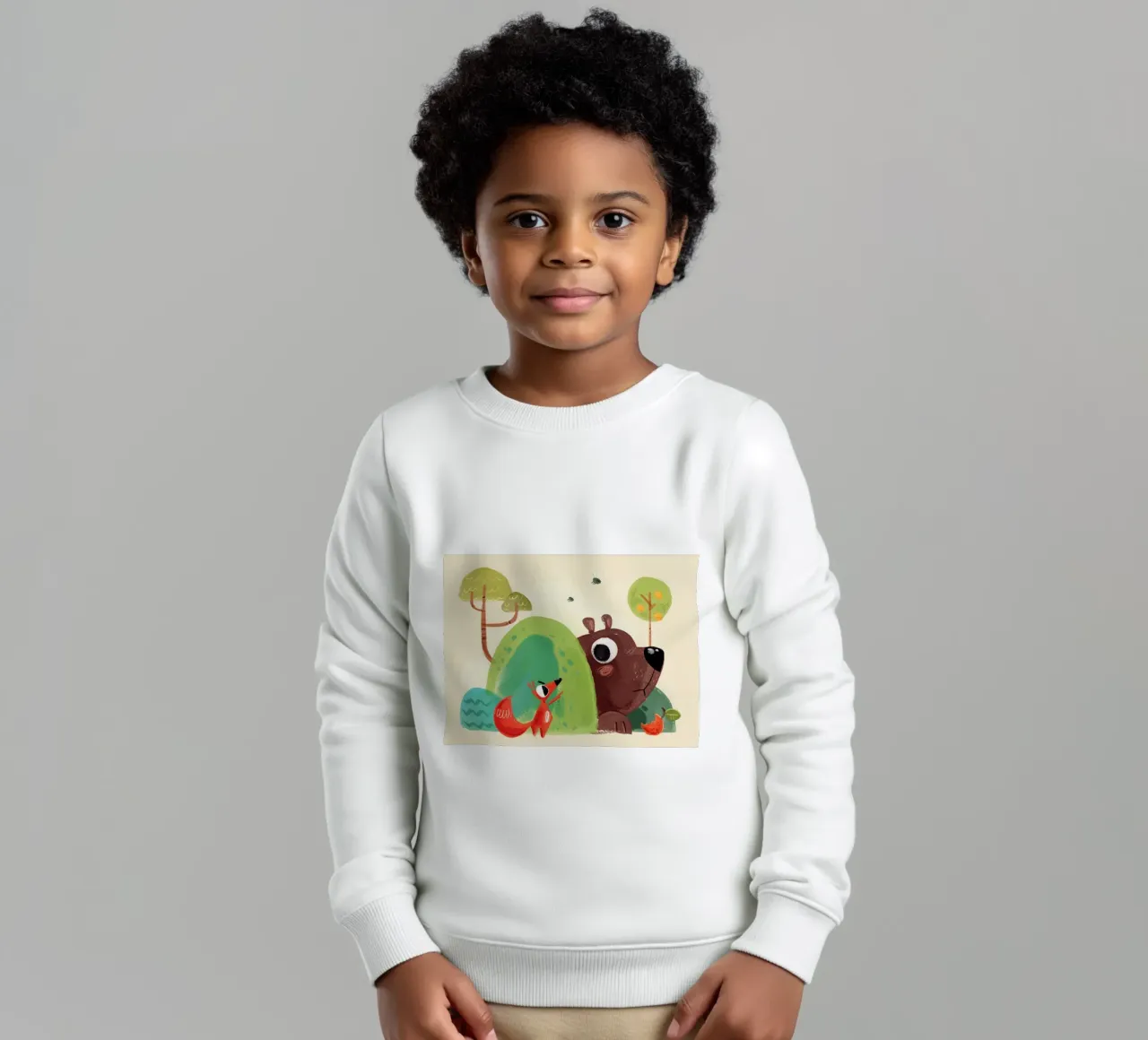 Volpe e orso felpa bambino da Johannes Lott Illustration
