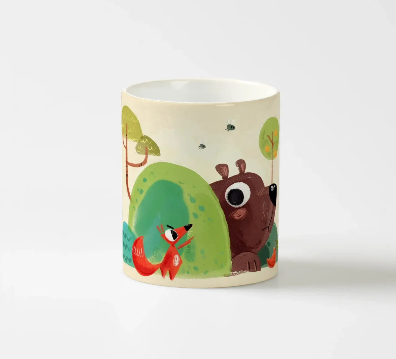 Fuchs & Bär Keramik Tasse von Johannes Lott Illustration