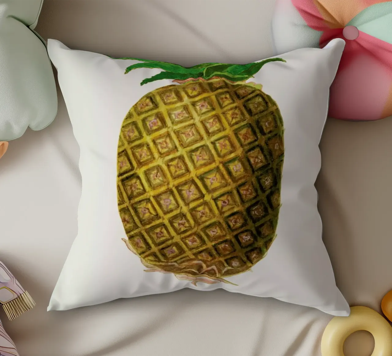 Anselmus Boëtius de Boodt - Pineapple cuscino da Vintage by JUNIQE