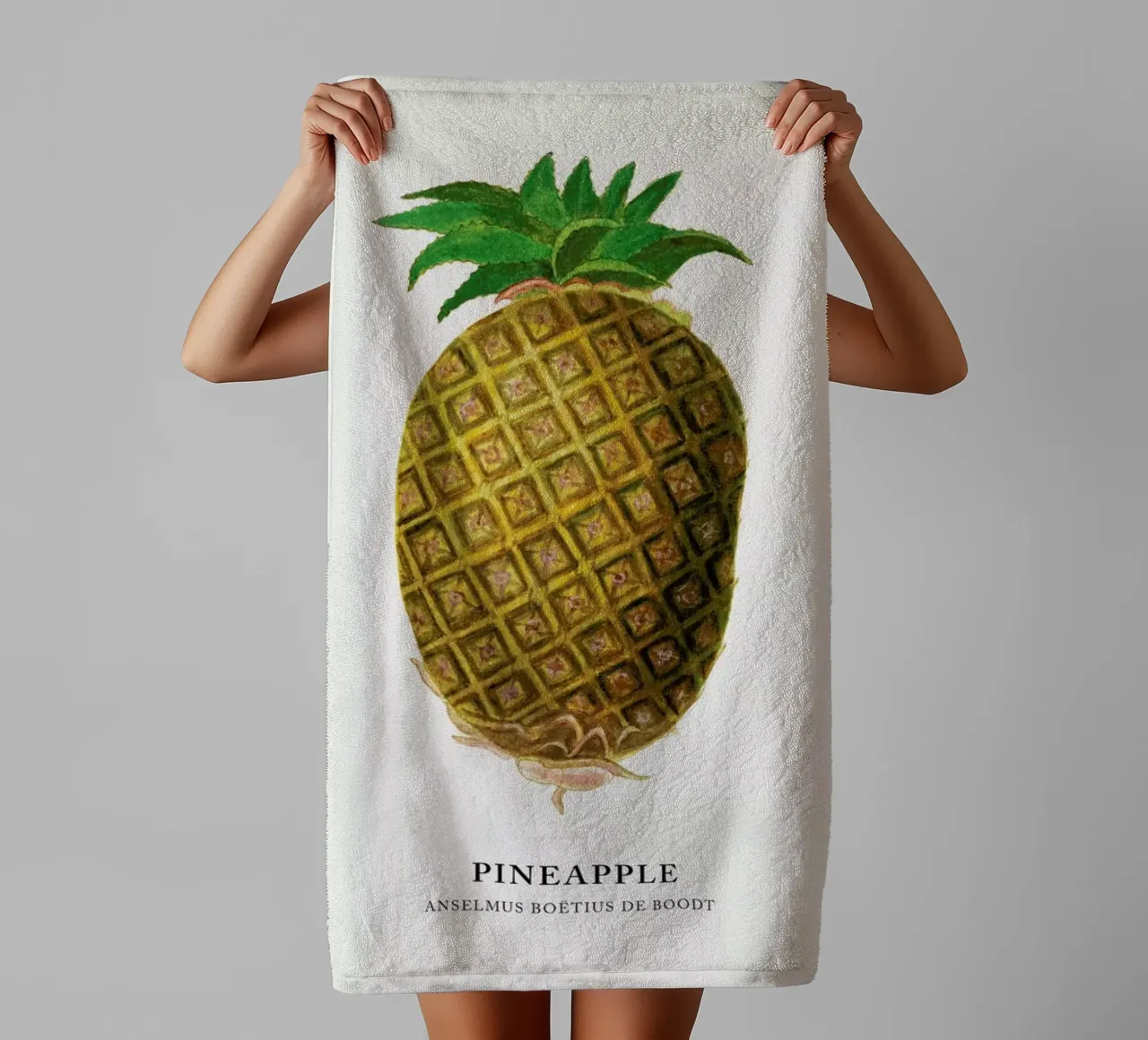 Anselmus Boëtius de Boodt - Pineapple asciugamano da bagno da Vintage by JUNIQE