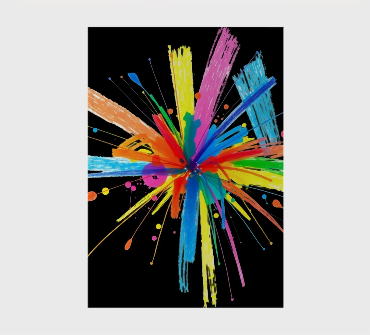 Colorful explosion of paint splatters abstract design notebook by DesignDoodle