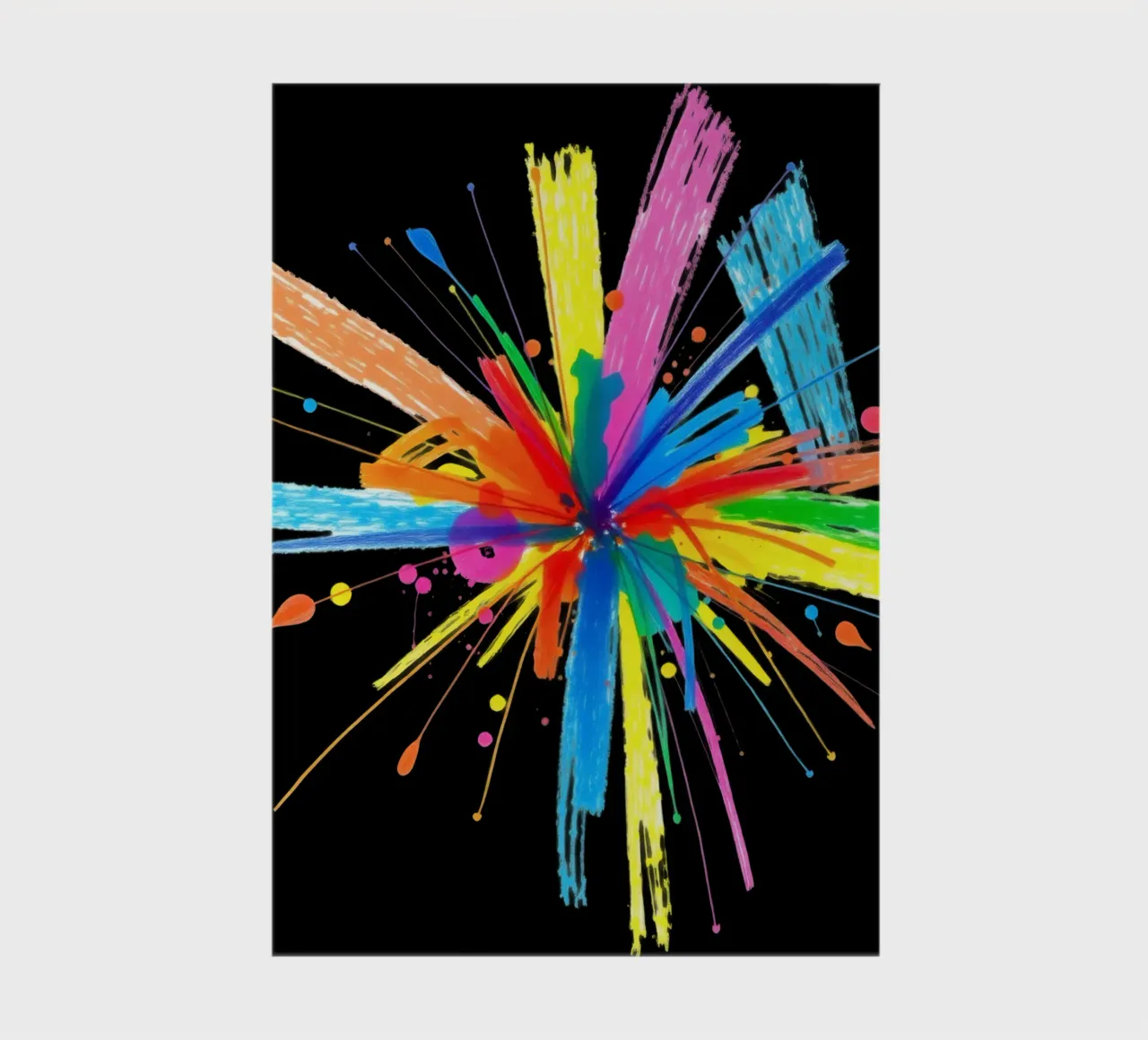 Colorful explosion of paint splatters abstract design notebook by DesignDoodle