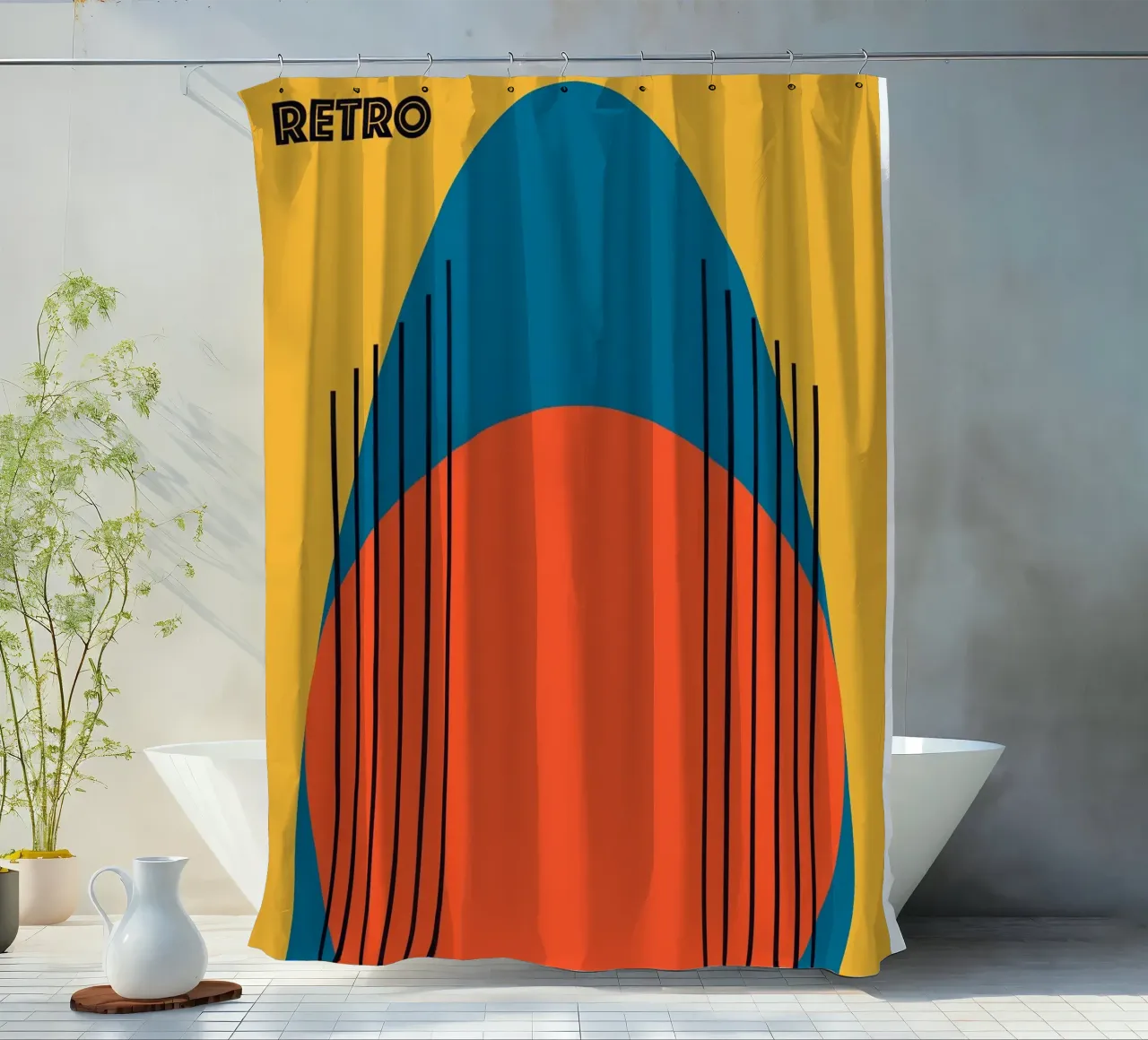 RETRO DESIGN tenda da doccia da FRICKE DESIGN