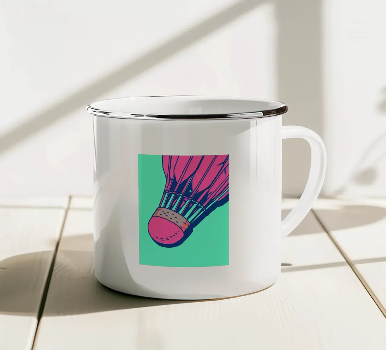 Badminton tazza in smalto da SPORTS ONLY