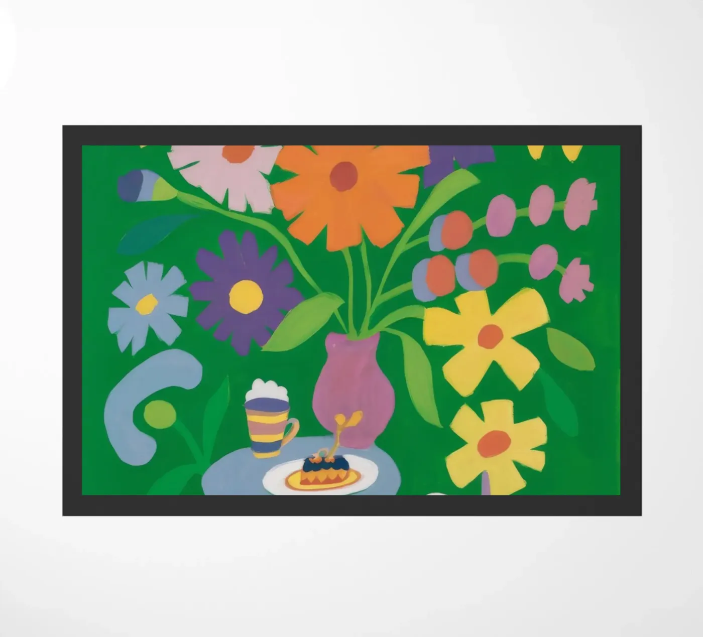 Floral Tea Party Fußmatte von Petal Canvas