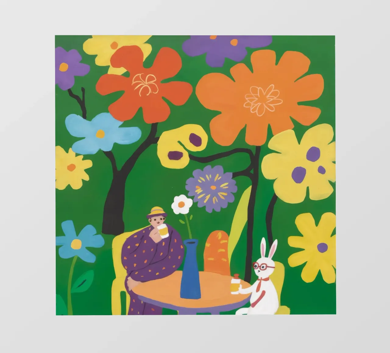 Bloementuin Rust fotobehang van Petal Canvas