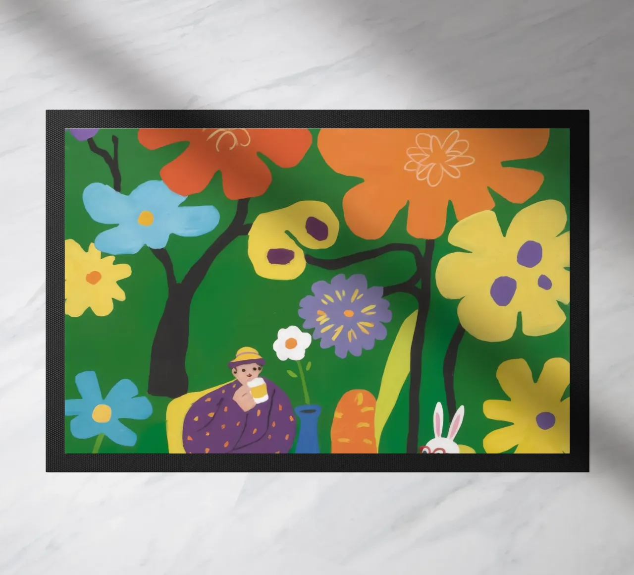 Bloementuin Rust deurmat van Petal Canvas