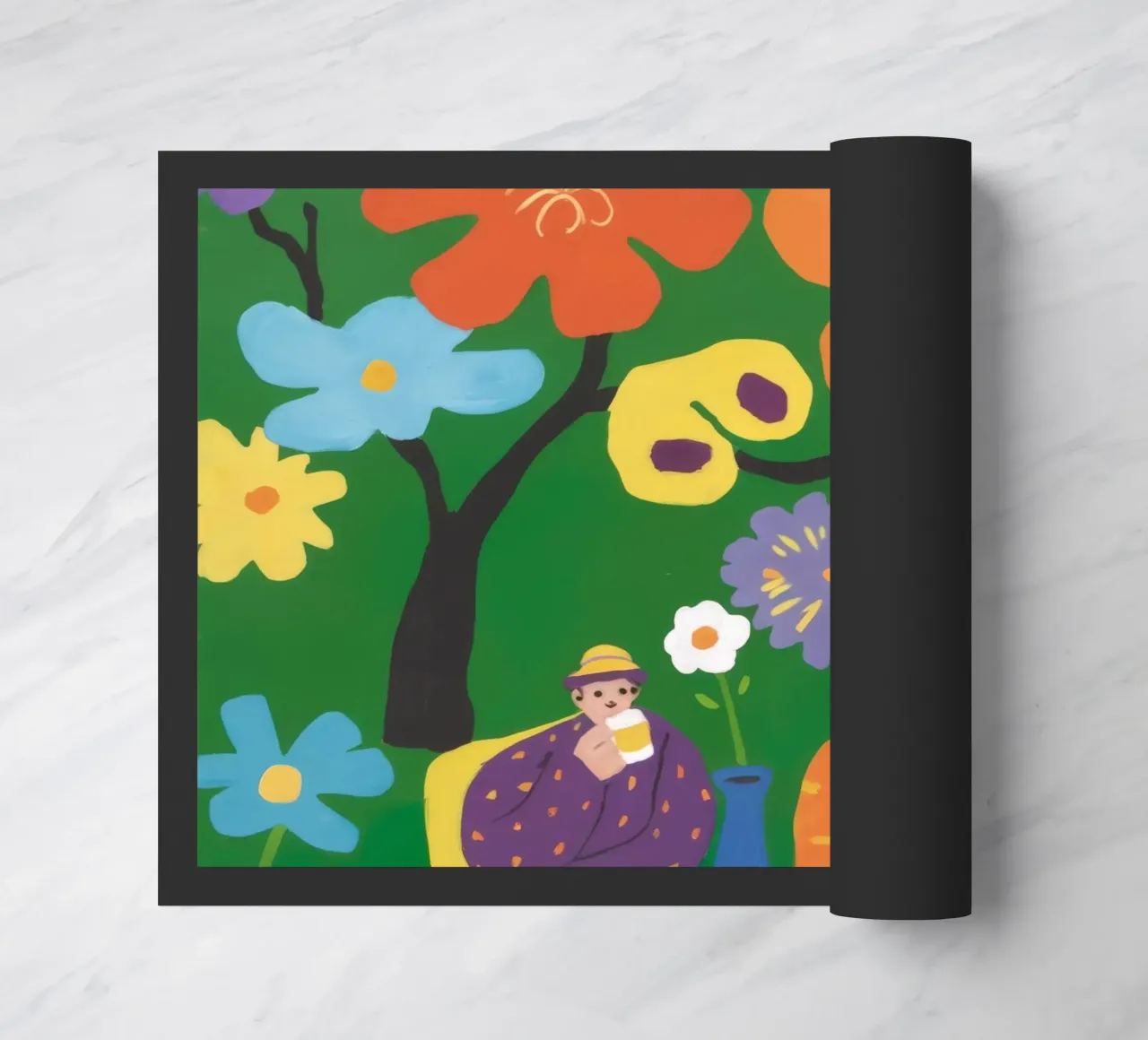 Bloementuin Rust deurmat van Petal Canvas