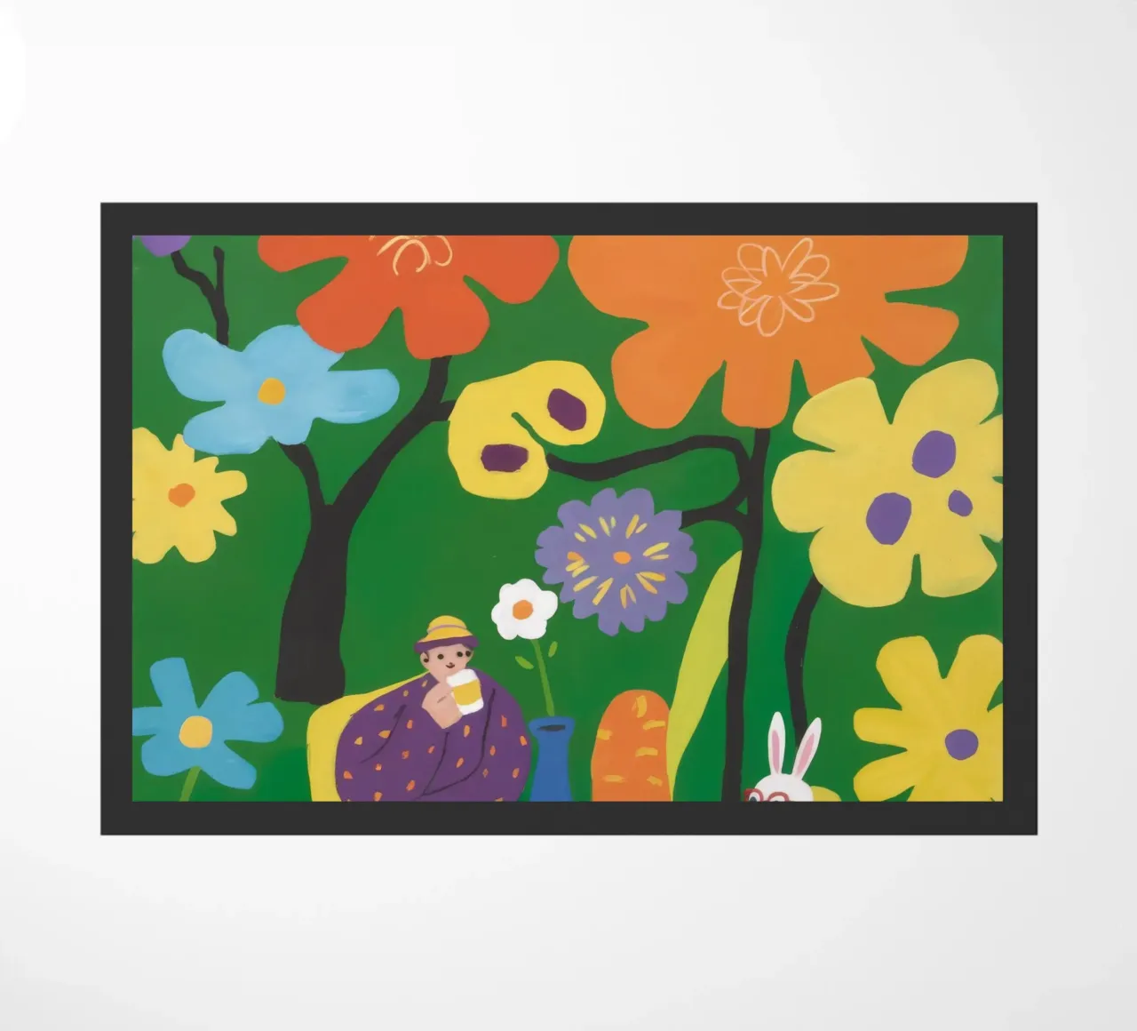 Bloementuin Rust deurmat van Petal Canvas