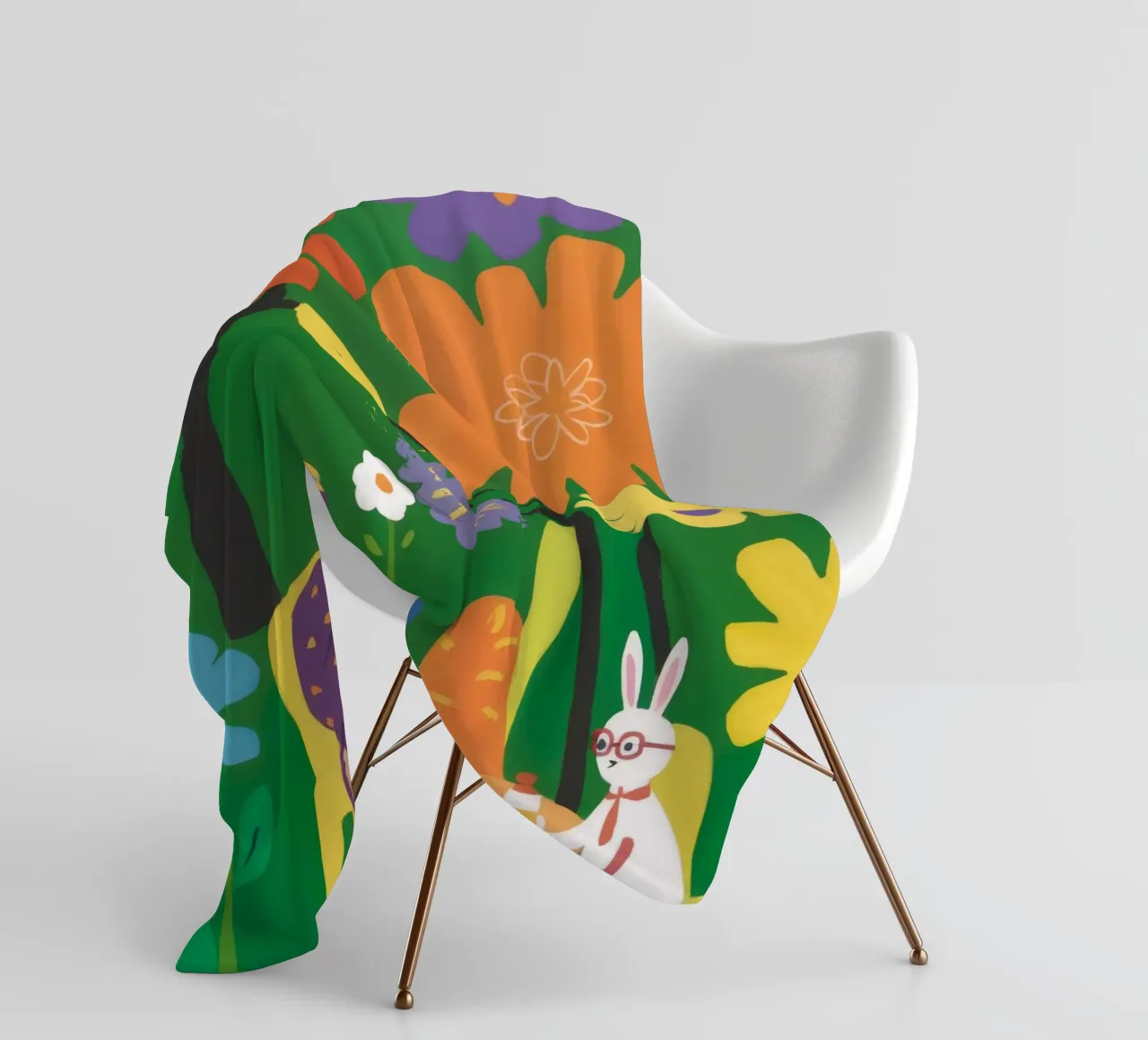 Bloementuin Rust fleecedeken van Petal Canvas