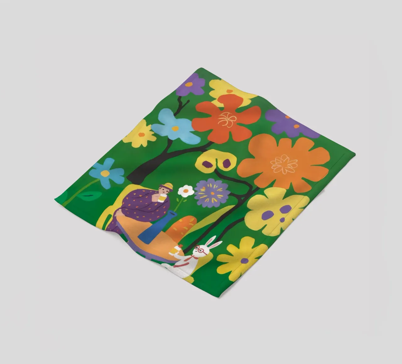 Bloementuin Rust fleecedeken van Petal Canvas