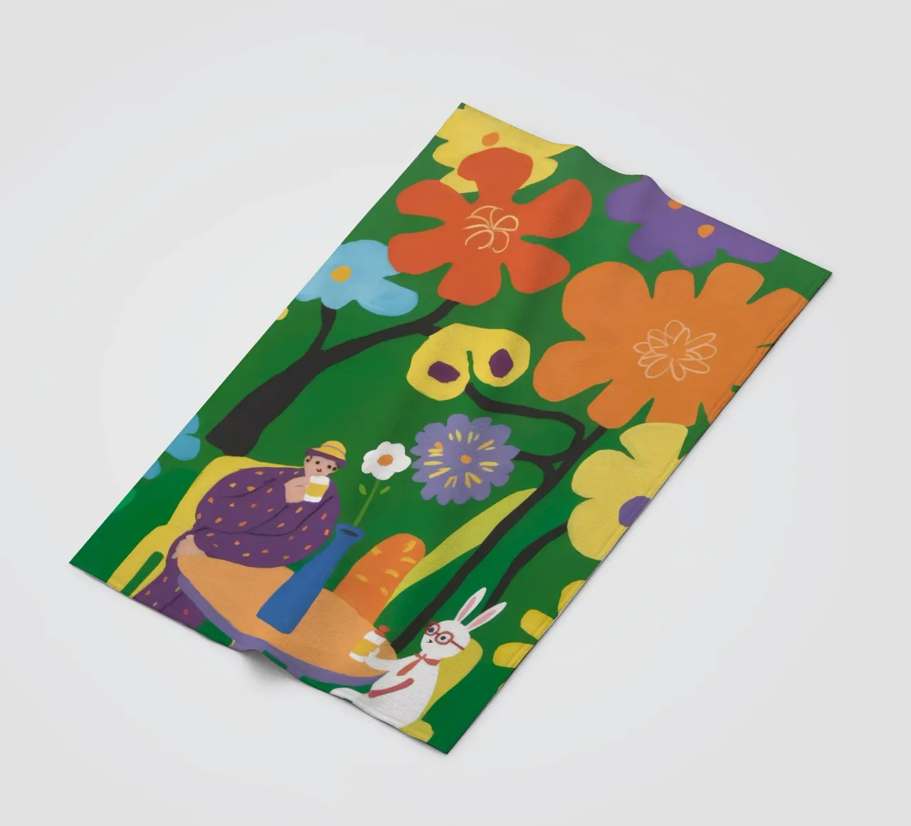 Bloementuin Rust fleecedeken van Petal Canvas