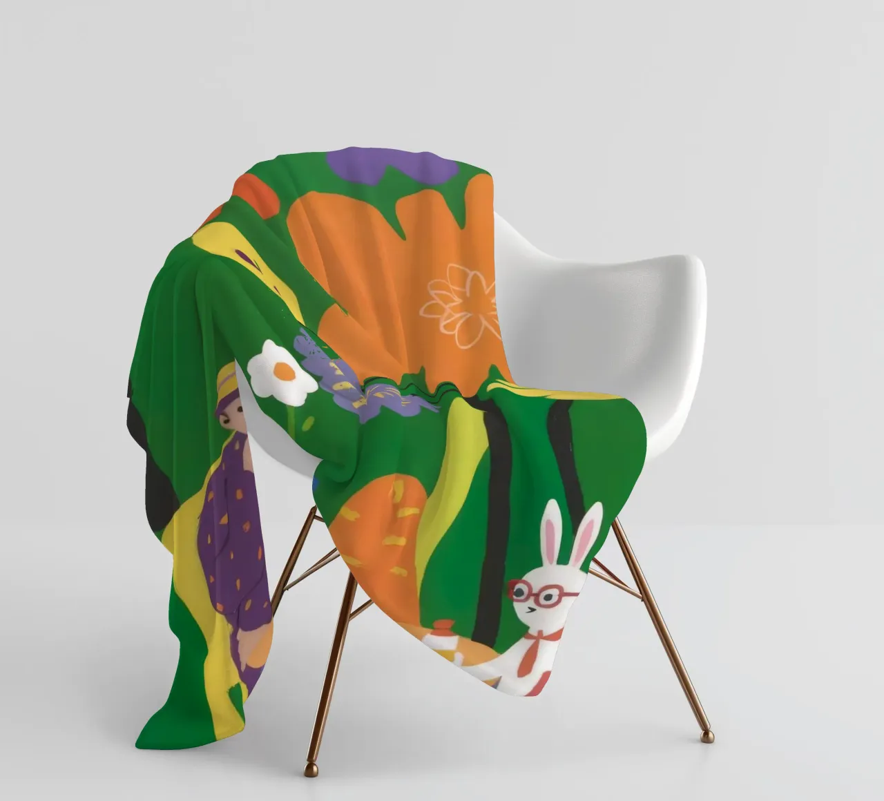 Bloementuin Rust fleecedeken van Petal Canvas