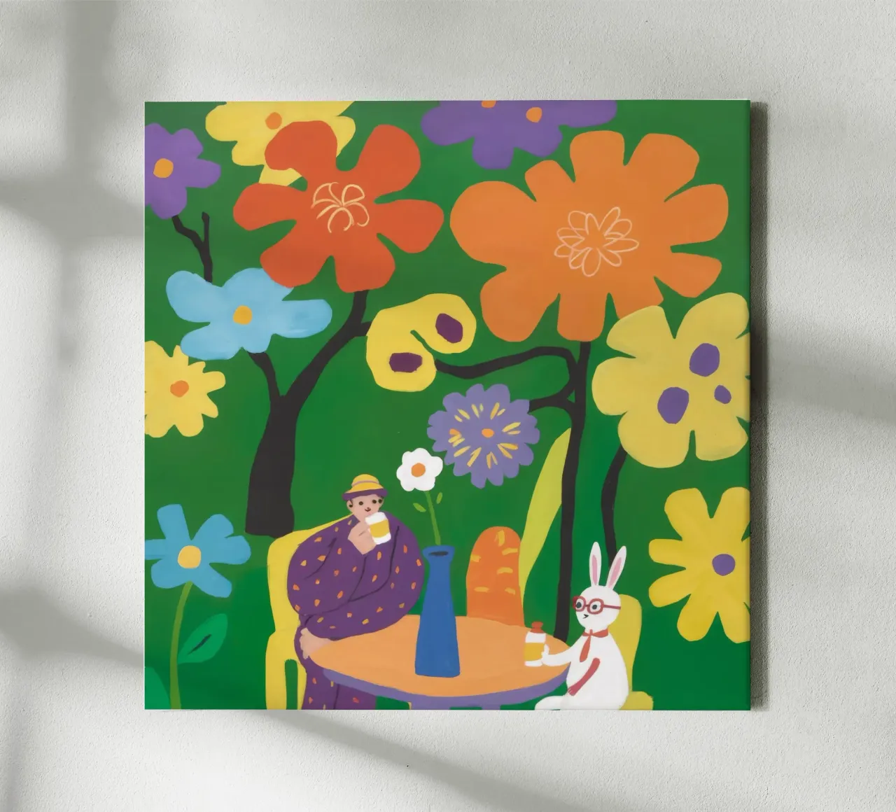 Bloementuin Rust canvas van Petal Canvas