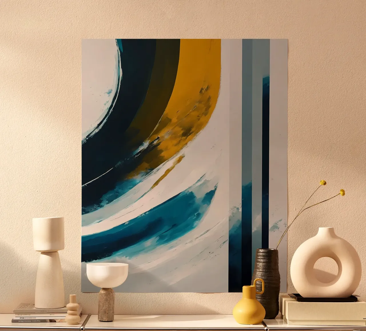 Abstrakt 25 poster con telaio in legno da kosinsart.gallery