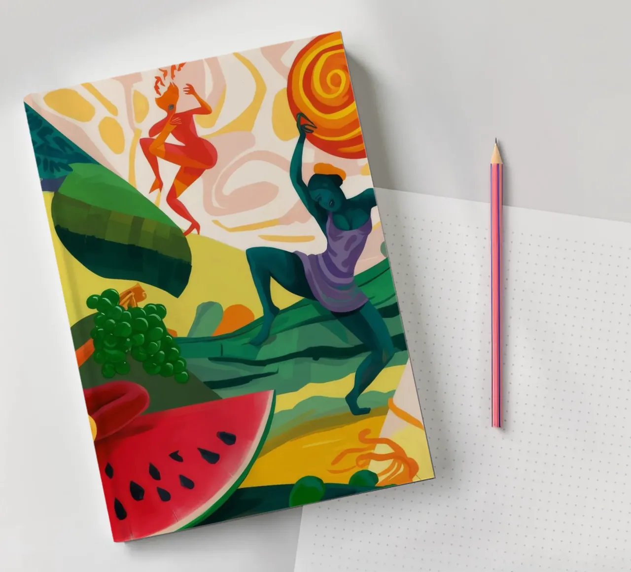 Dynamische dansfantasie notitieboek van Petal Canvas