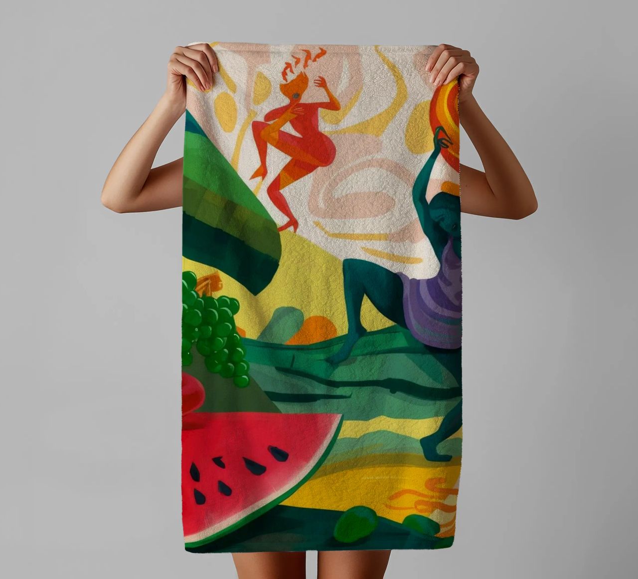 Dynamic Dance Fantasy towel by Petal Canvas