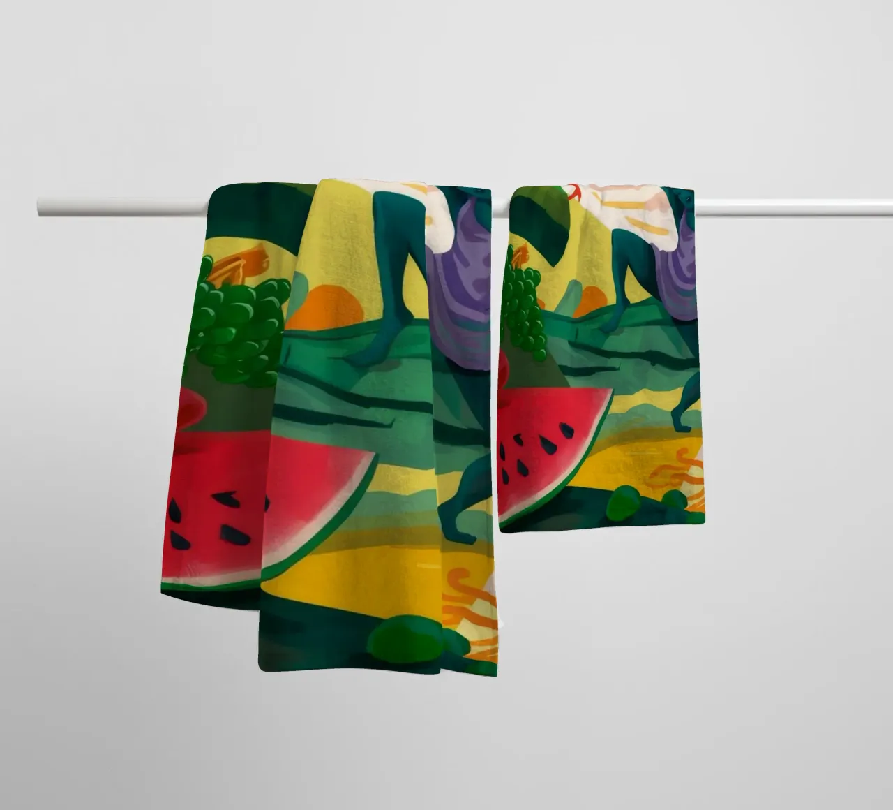Fantasía de danza dinámica toalla de baño de Petal Canvas