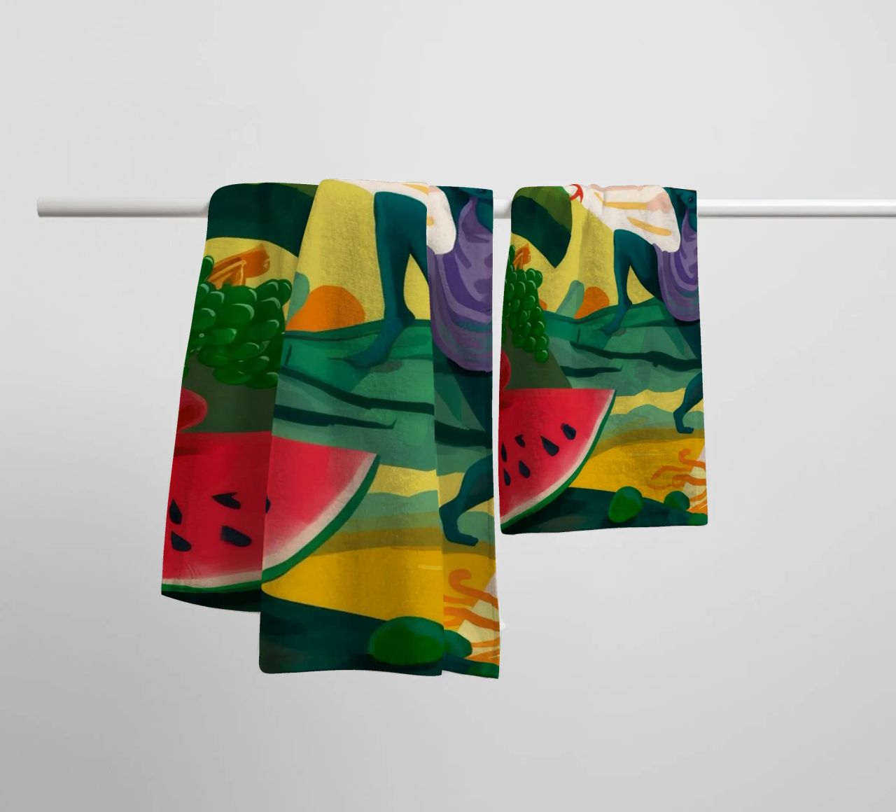 Dynamic Dance Fantasy towel by Petal Canvas