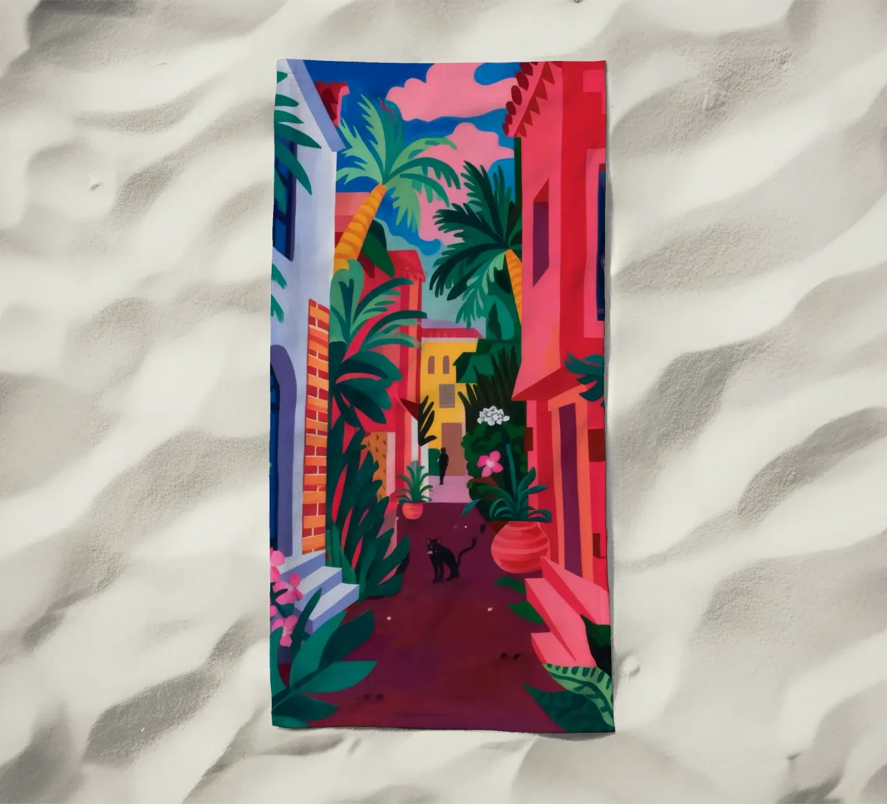Incantevole fuga nei vicoli telo mare da Petal Canvas