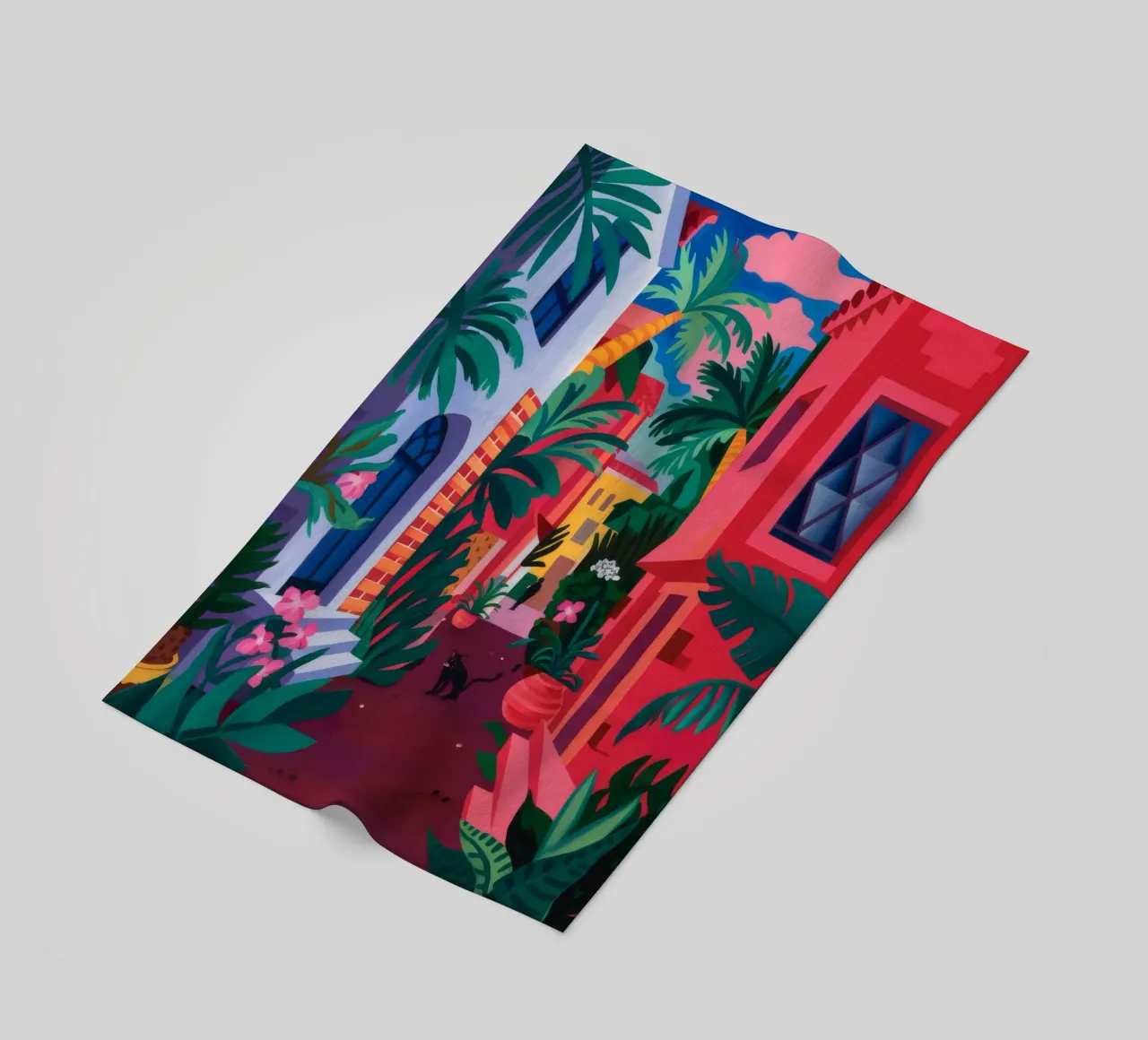 Incantevole fuga nei vicoli telo mare da Petal Canvas