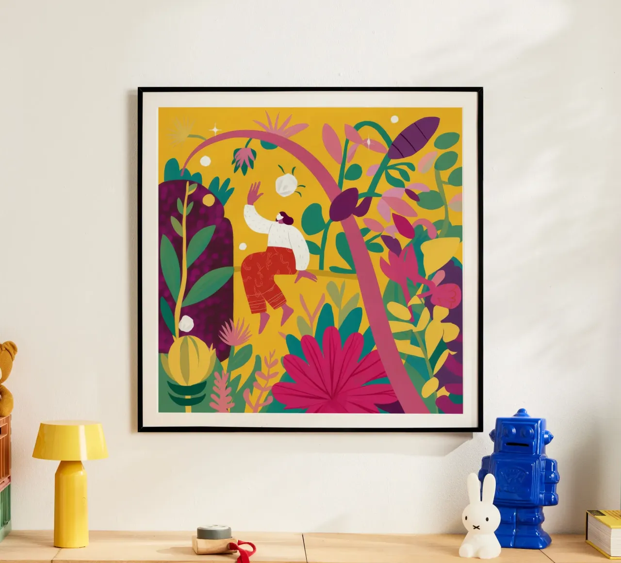 Fröhliche Gartenharmonie Poster von Petal Canvas