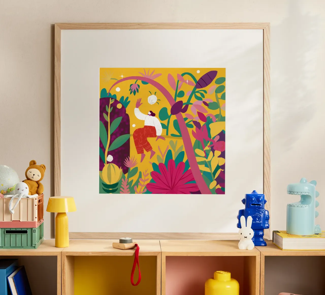 Fröhliche Gartenharmonie Poster von Petal Canvas