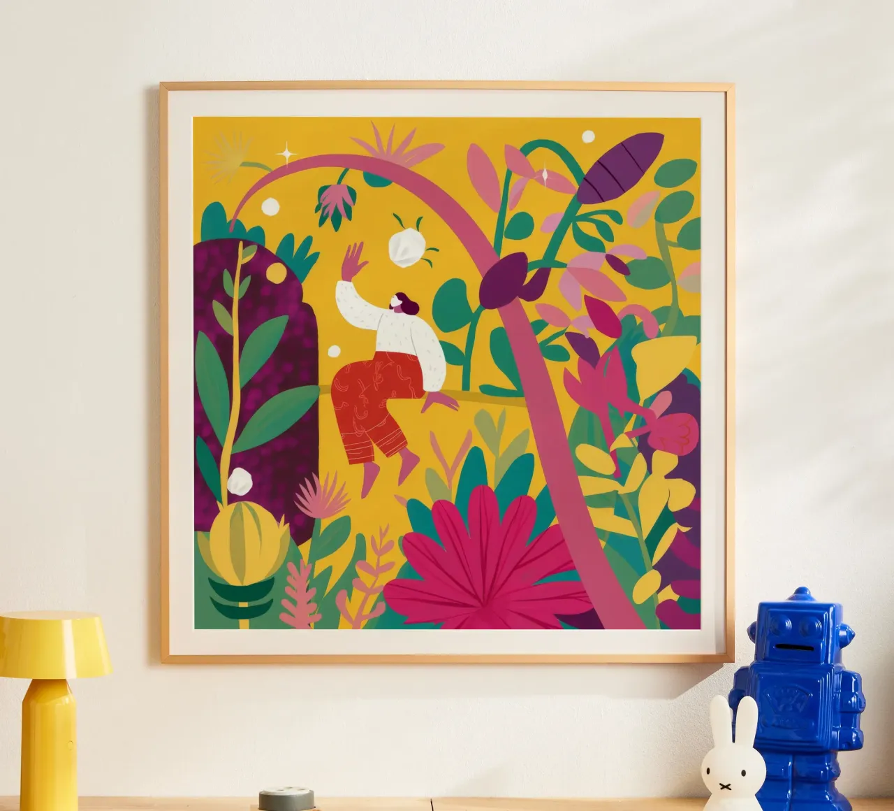 Fröhliche Gartenharmonie Poster von Petal Canvas