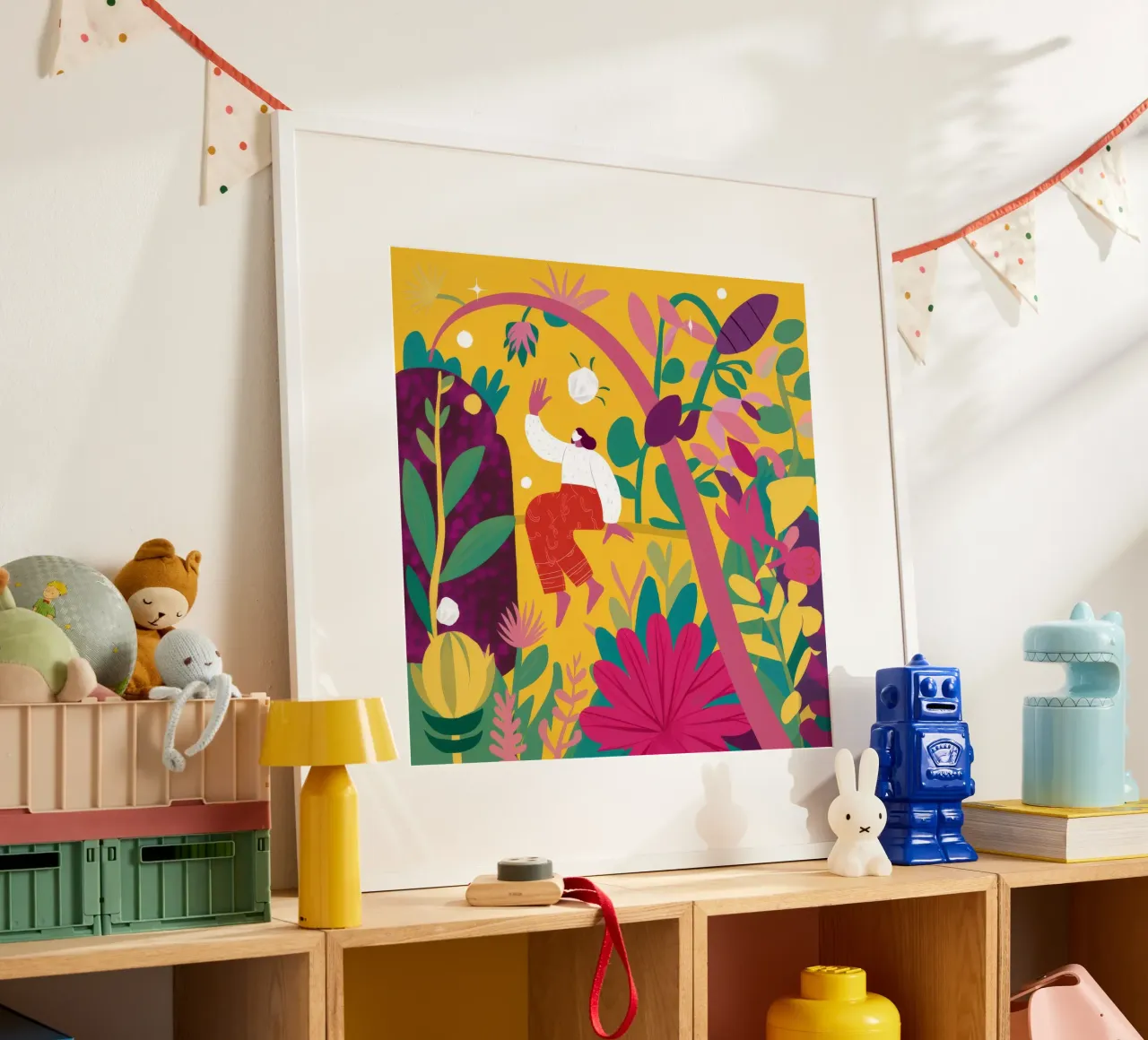 Fröhliche Gartenharmonie Poster von Petal Canvas