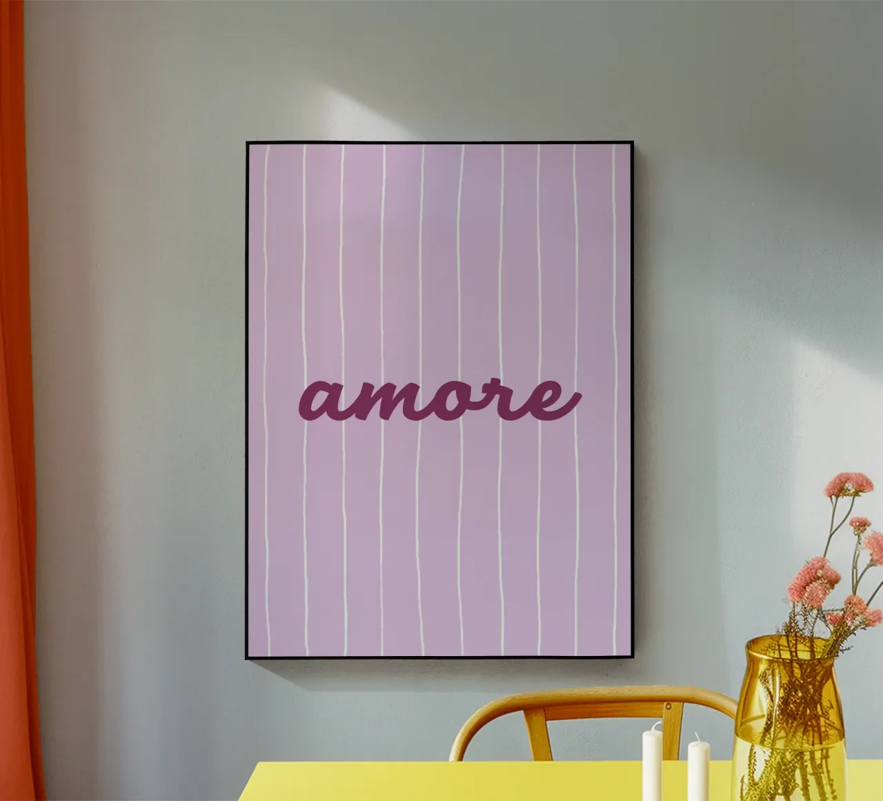 Pink amore plexiglass da we line studio - art