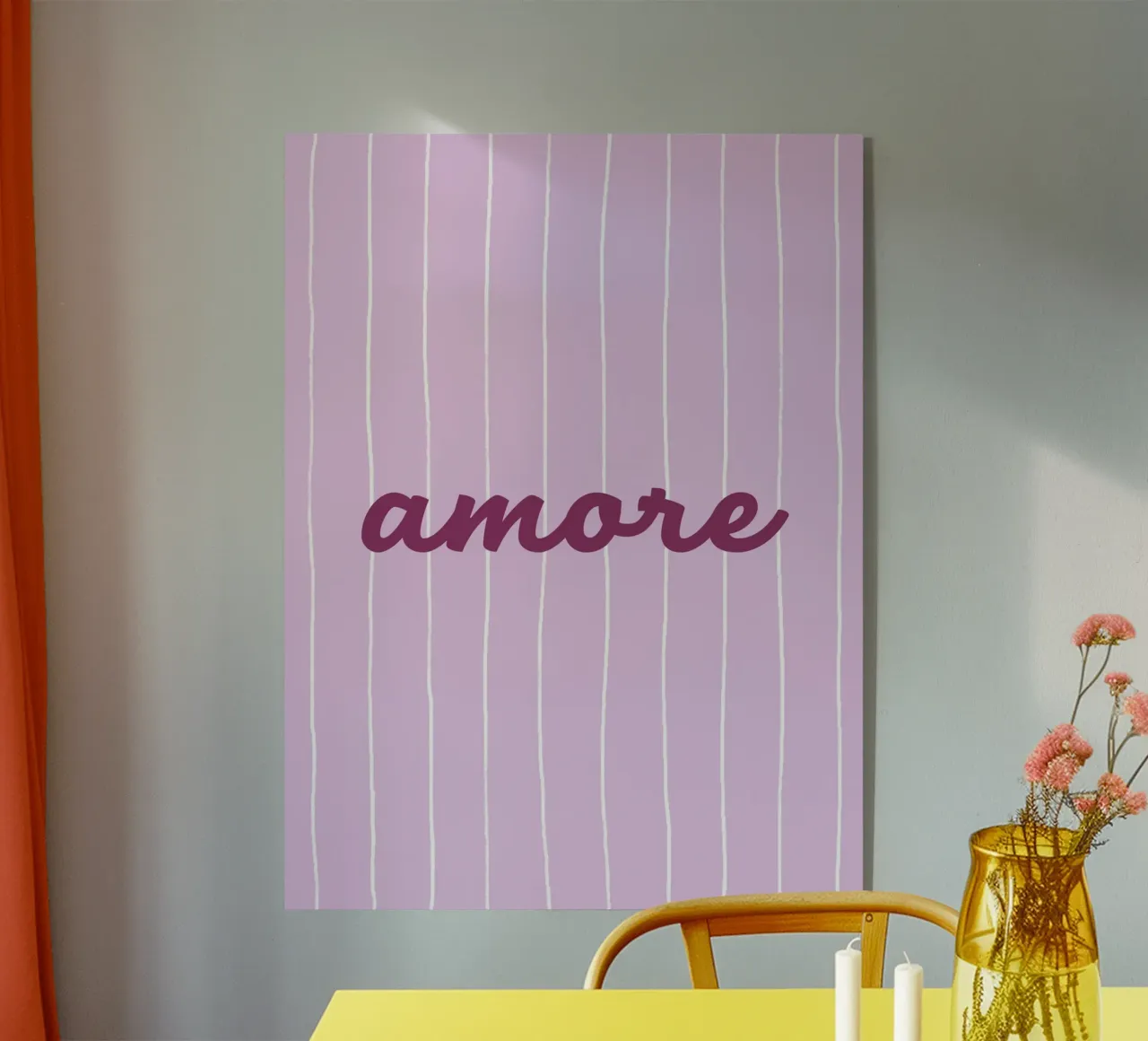 Pink amore plexiglass da we line studio - art