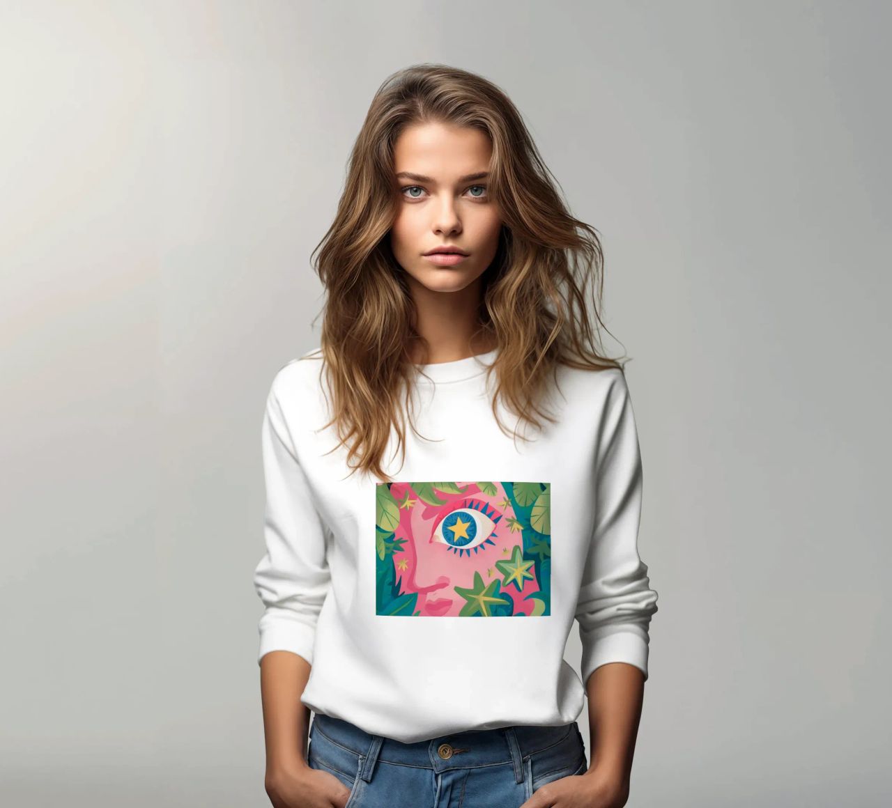 Sueño del ojo cósmico sudadera de Petal Canvas