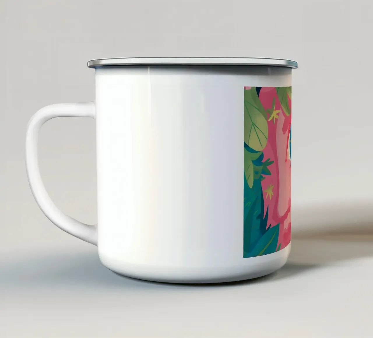 Sogno dell'occhio cosmico tazza in smalto da Petal Canvas