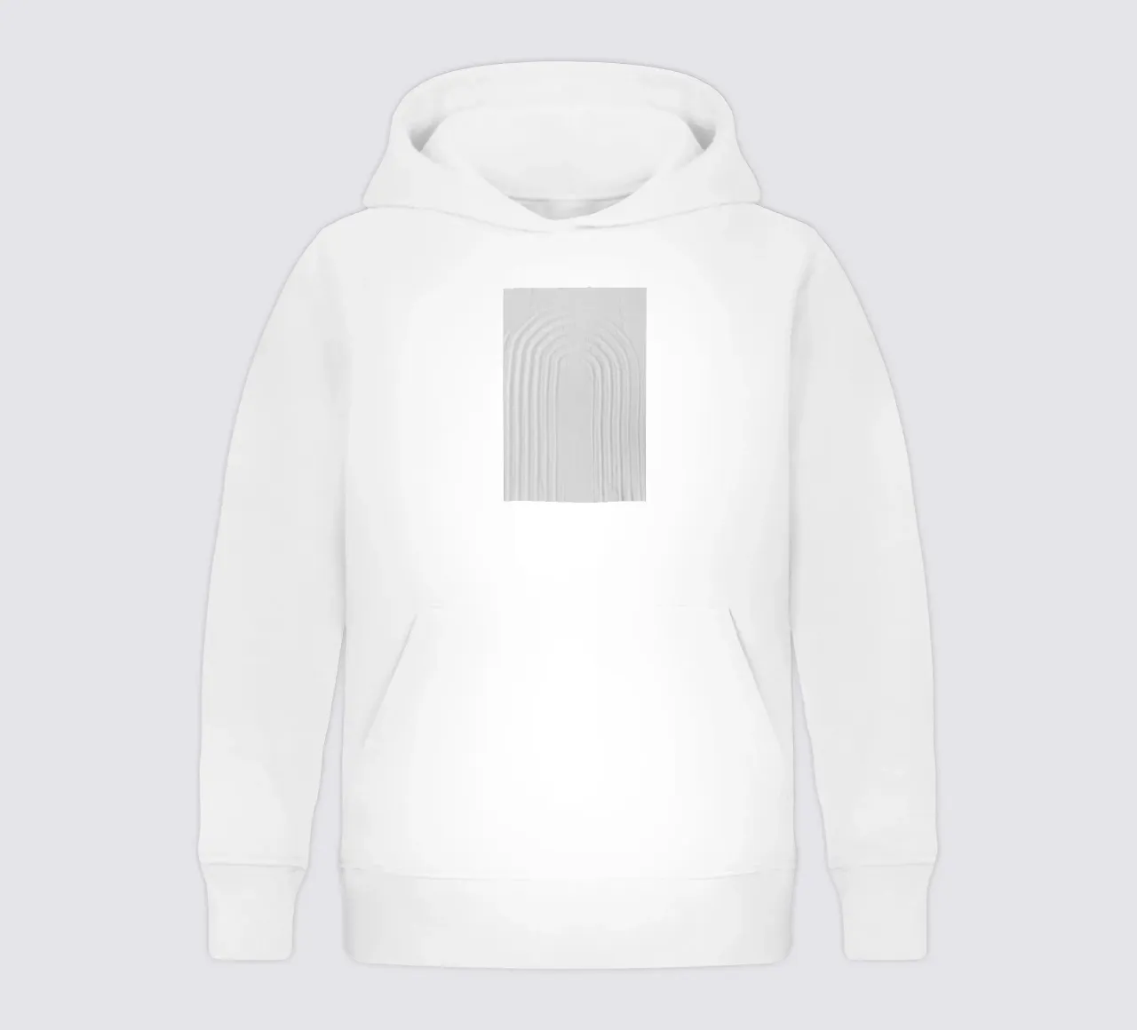 White Textures 2 Minimal Rainbow felpa bambino con cappuccio da Studio Nahili