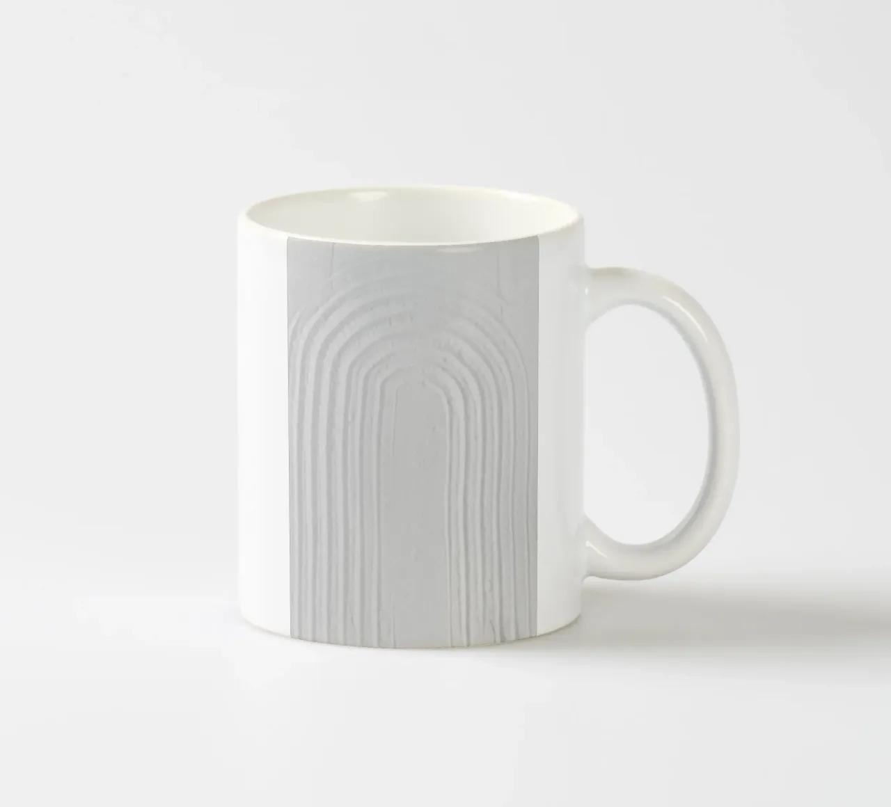 White Textures 2 Minimal Rainbow tazza in ceramica da Studio Nahili