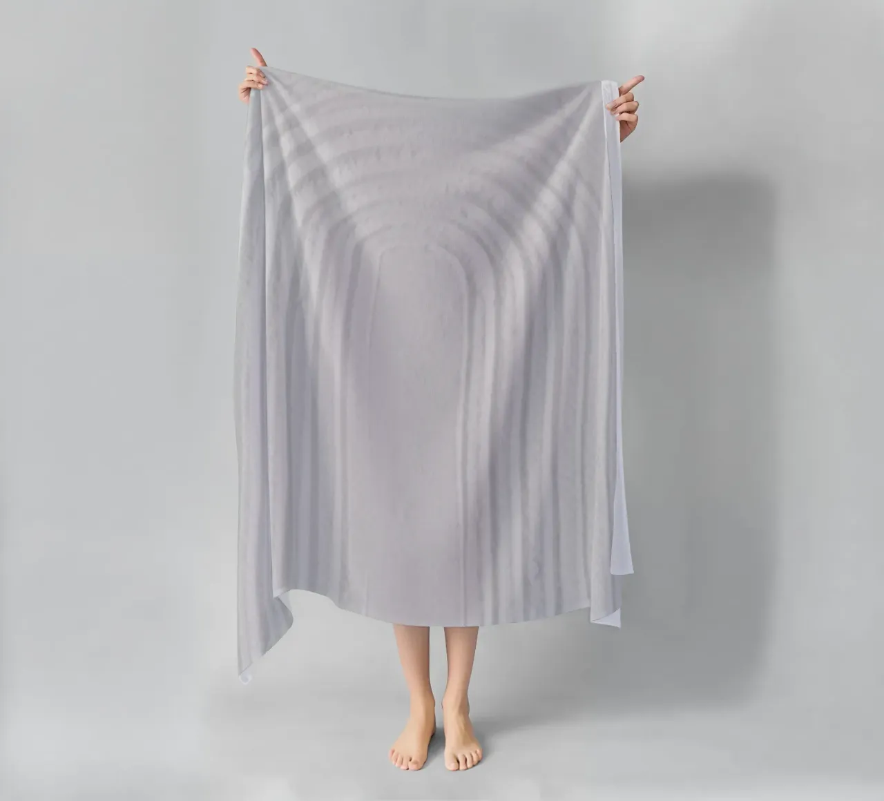 White Textures 2 Minimal Rainbow telo mare da Studio Nahili