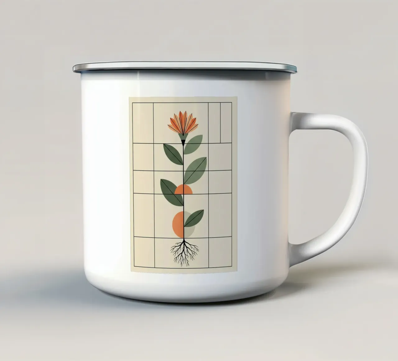 floral bauhaus #006: Structured Serenity tazza in smalto da Zen Design