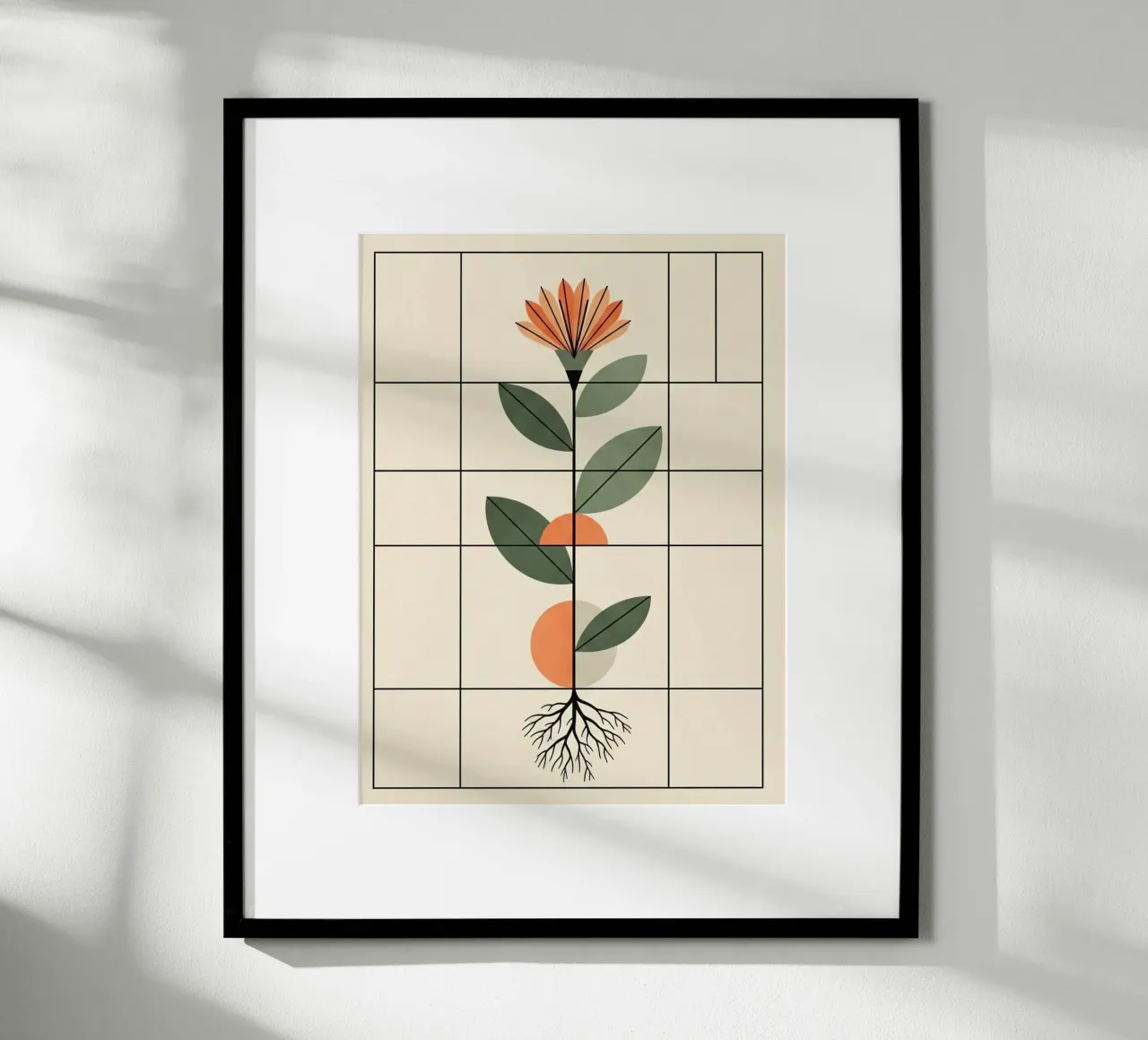 floral bauhaus #006: Structured Serenity poster da Zen Design