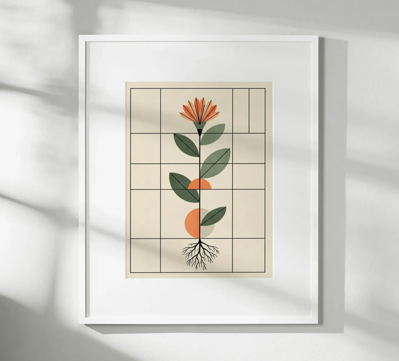 floral bauhaus #006: Structured Serenity poster da Zen Design