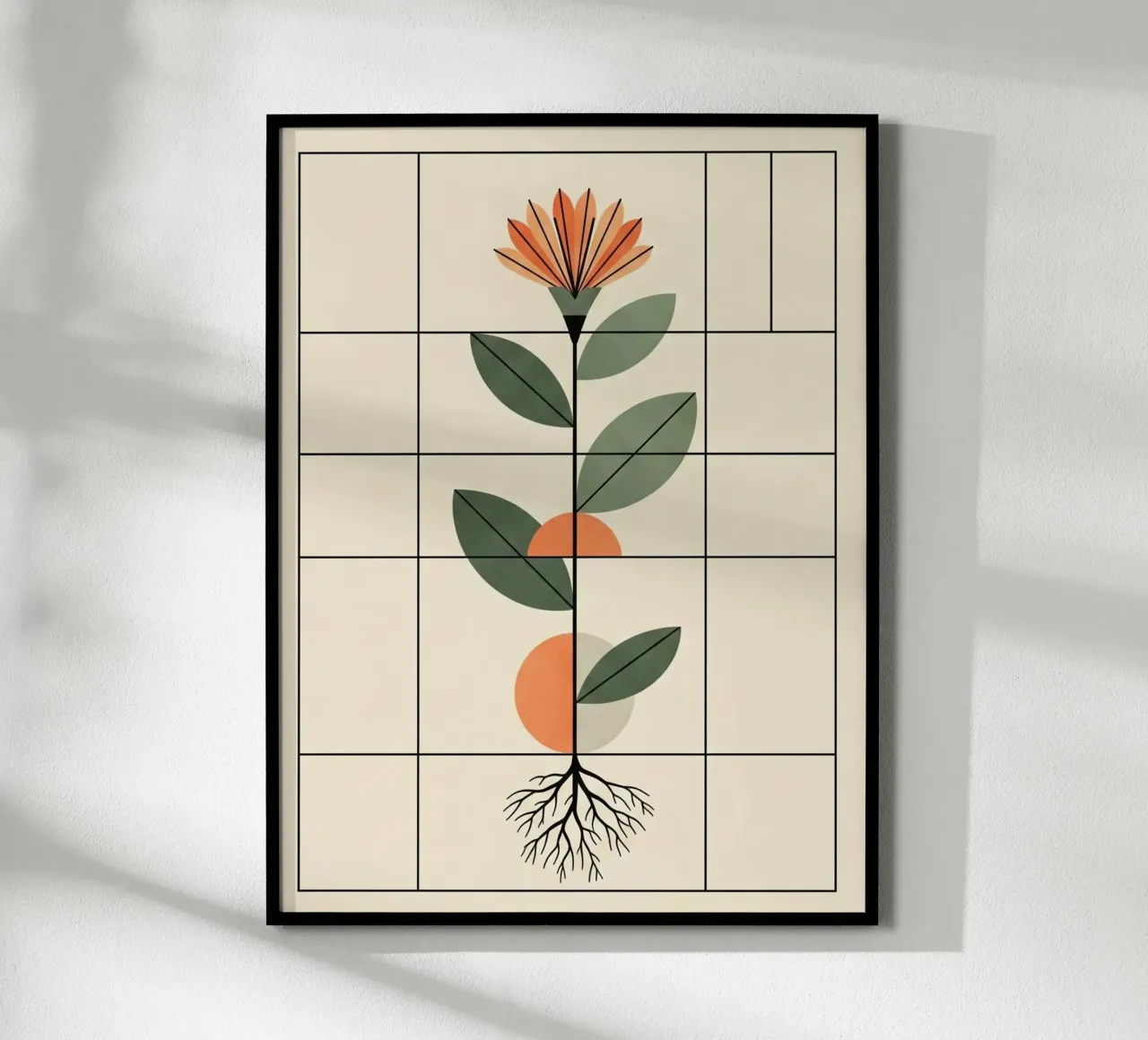floral bauhaus #006: Structured Serenity poster da Zen Design