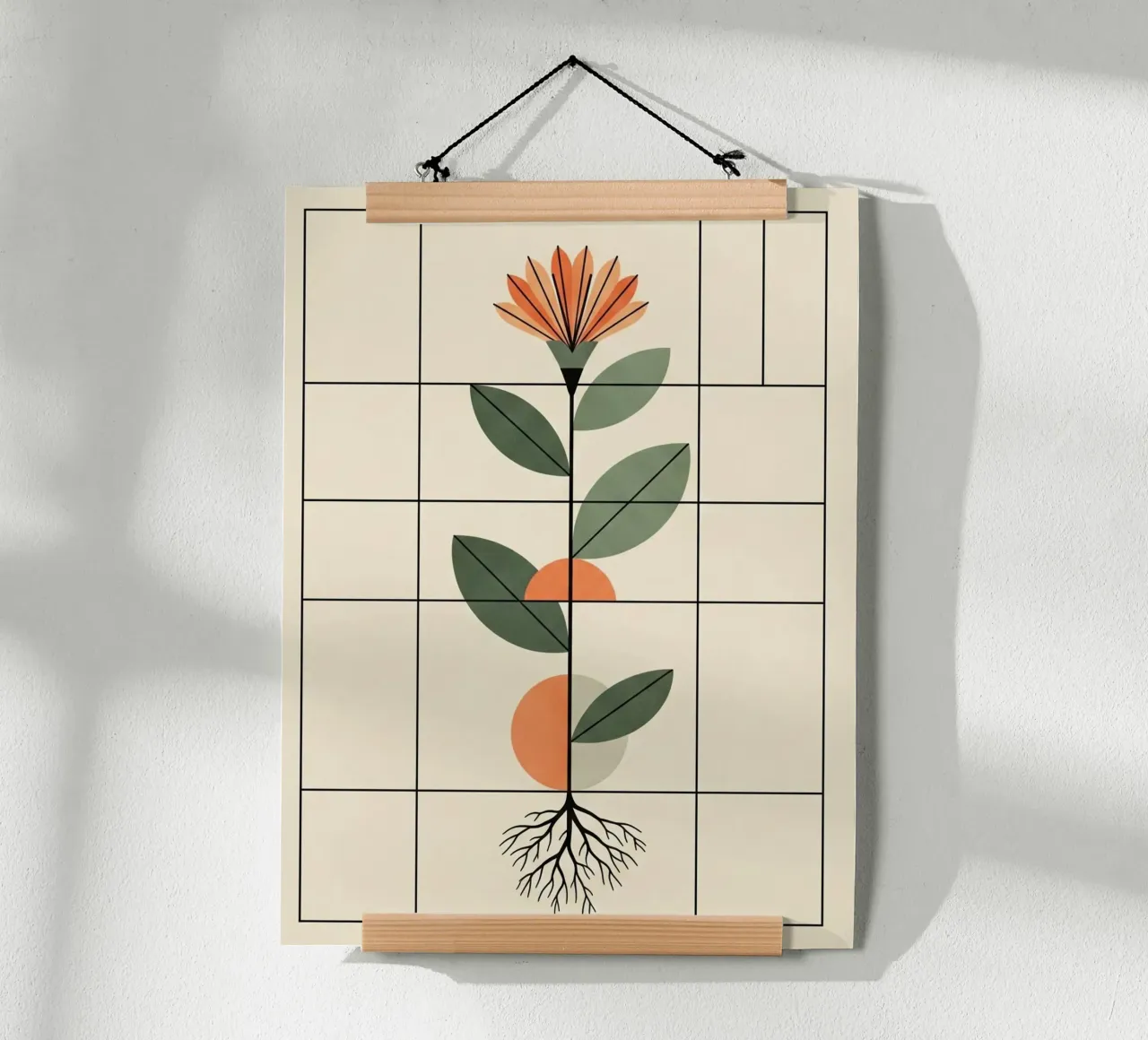floral bauhaus #006: Structured Serenity poster da Zen Design