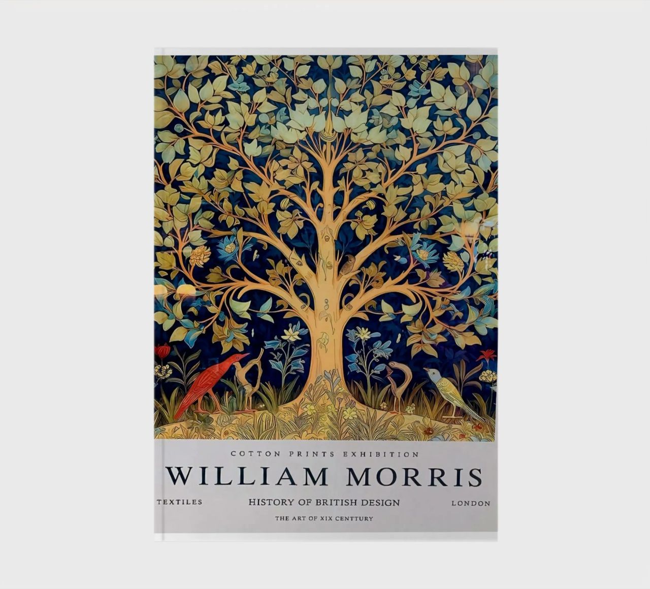willia morris - a majestic tree with birds beneath it notebook by Art Crew Kbm