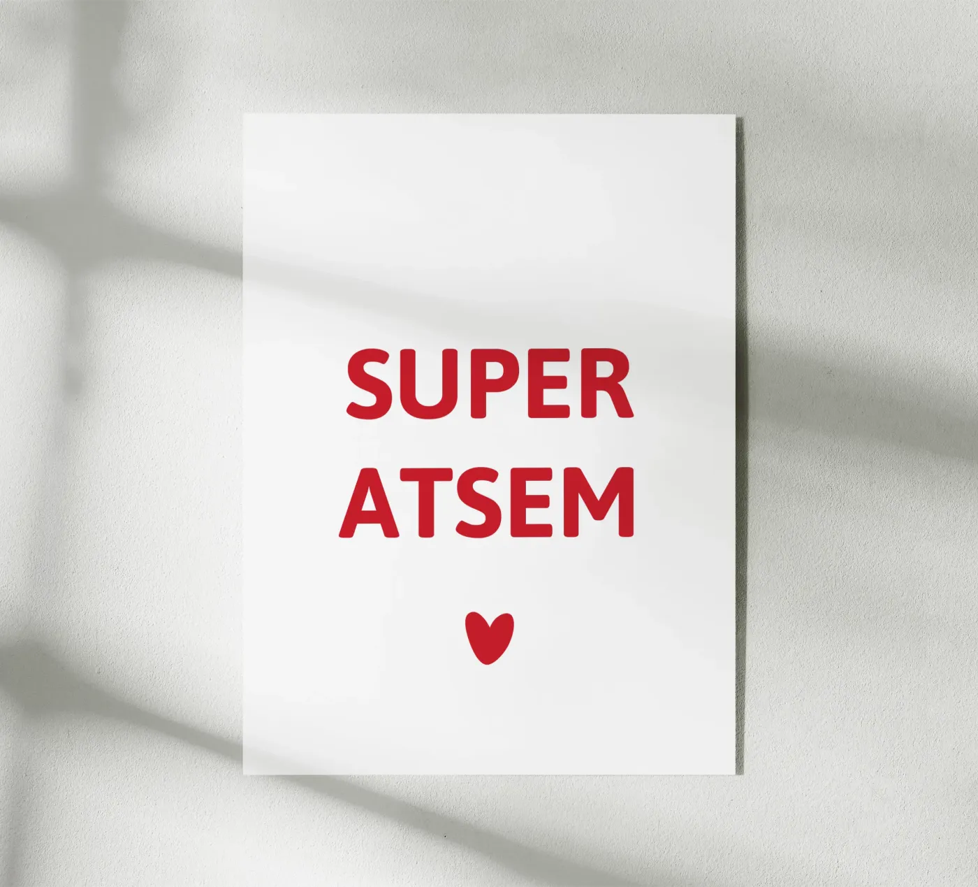 SUPER ATSEM Acryl-Glas von Maisoncadeau